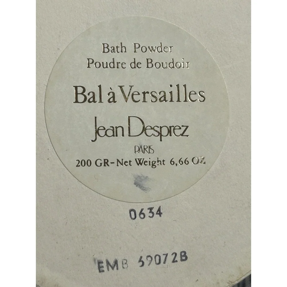 Vtg Rare BAL A VERSVAILLES by Jean Desprez Bath Dusting Powder Sealed in Box